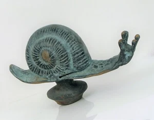 VINTAGE UNIQUE HEAVY DUTY ARCHITECTURAL BRONZE SNAIL SHELL KNOCKER OR FINIAL ? - Picture 1 of 3