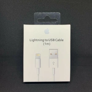 Apple Lightning to USB Cable - 1m, iPhone 6,6s, 7, 7 Plus, 8, 8 Plus, X, XS, XR - Picture 1 of 4