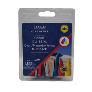 Tesco Canon CLI-551 XL Cyan/Magneta/Yellow Multipack Ink Cartridges New & Sealed - Picture 1 of 6