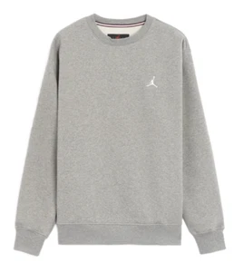 Nike Men's Air Jordan  Brooklyn  Crewneck Sweatshirt Heather/White FJ7776-091 i - Picture 1 of 2