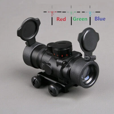 Compact 3.5X30 Illuminated Red+Green+Blue Shockproof Riflescope with 20mm Rail - Image 1 of 4