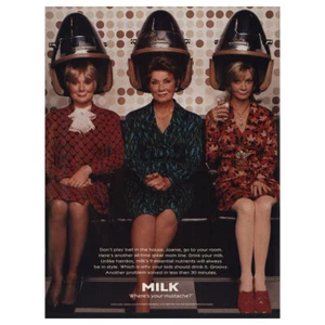 Milk Mustache 1998: comedia de situación Moms Brady Partridge Cunningham anuncio impreso vintage - Imagen 1 de 1
