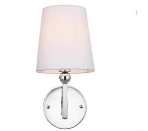 Elegant Lighting LD7322W6CH Senna 12" Tall Bathroom Sconce - Chrome - Picture 1 of 1