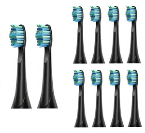 10Pcs brush Heads for Mitimi S2 & YUNCHI Y7, Black /white - Picture 1 of 1