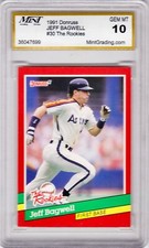 1991 Jeff Bagwell Donruss The Rookies #30 RC  Mint Grading Gem Mint 10