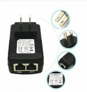 POE Injector 48V 0.5A Power Over Ethernet Adapter For POE IP Camera Switch CA - Bild 1 von 2