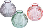 Zestaw wazonów Wzór Światopogląd Wzór strukturalny Wazony szklane 3 sztuki 8,5 cm kolorowe Towar B