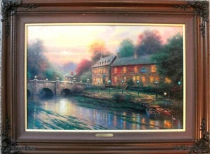 Thomas Kinkade Lamplight Inn (Lamplight Lane III)  Limited Edition on Canvas - Picture 1 of 12