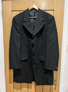 Magee Prince Edward Black Suit Jacket Pure New Wool Size 40R - Picture 1 of 6