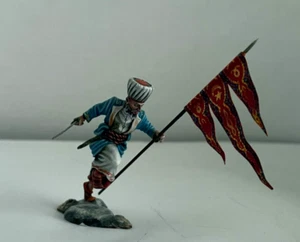 St. Petersburg. Bernstein Studio. Türkischer Krieger läuft mit Flagge. 54mm - Bild 1 von 2