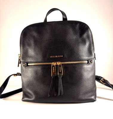 Michael Kors Rhea Leather Backpack Bookbag Purse - Image 1 of 4