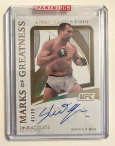PANINI IMMACULATE UFC : SHOGUN RUA MARKS OF GREATNESS AUTO CARD /99 2021 - Picture 1 of 2