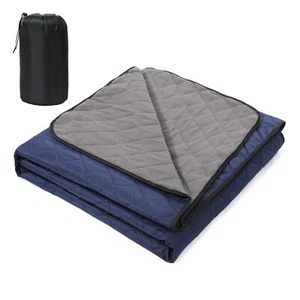 Camping Blanket -resistant Quilted Fleece Stadium Blanket for Outdoor W3W4 - Picture 1 of 7
