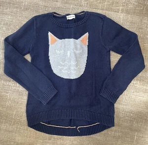 Tucker and Tate Girls 7 Sweater Blue Long Sleeved Owl Cotton - Picture 1 of 2