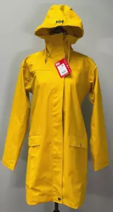 Helly Hansen Moss Women's Size S Essential Yellow Raincoat NWT - Picture 1 of 8