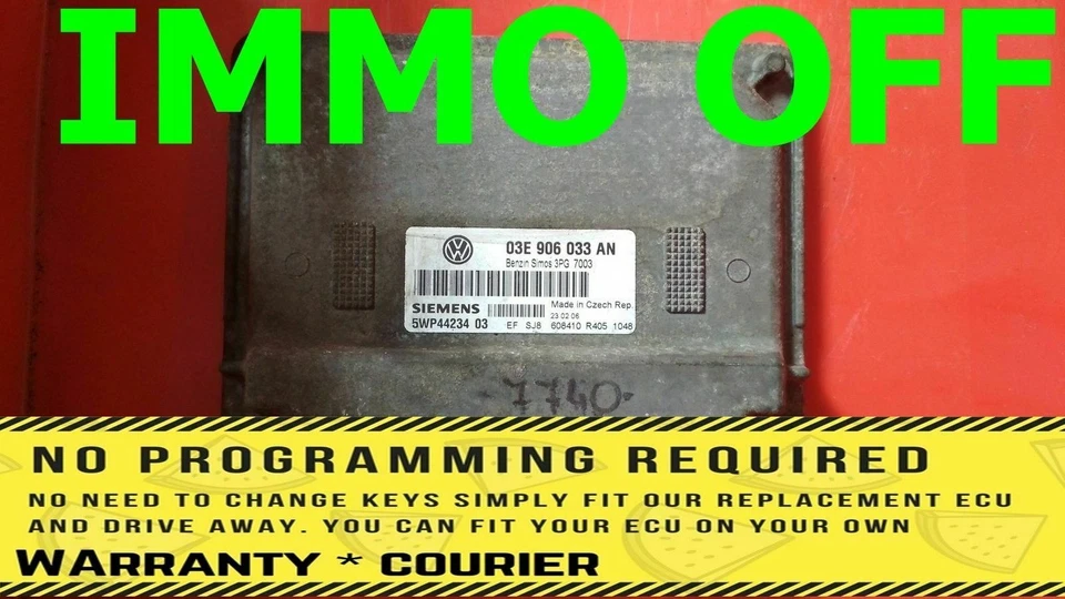 IMMO OFF / Plug&Play SKODA FABIA I 1.2 ECU 03E906033AN - CORRIERE VELOCE - Immagine 1 di 1