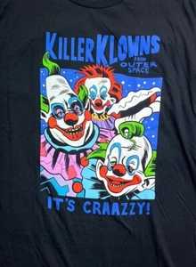 Killer Klowns From Outer Space Movie It's Craazzy Men's T Shirt Colorful Sz Med - Picture 1 of 7