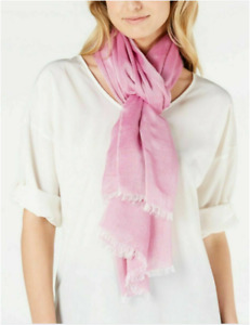 Calvin Klein Chambray Woven Oblong Scarf Magenta One Size - MSRP $40