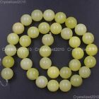Natural Gemstone Lemon Jade Round Spacer Loose Beads 4mm 6mm 8mm 10mm 12mm 15.5"