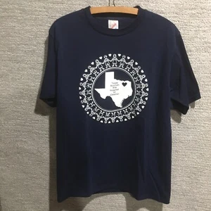 Vintage Texas Hospital T Shirt Men's Medium Blue Scottish Logo USA Jerzees 90's - Picture 1 of 8