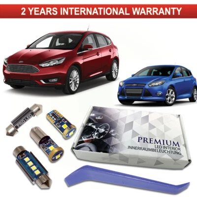 Ford Focus Led Interior Kit Premium 8 White Error Free Bulbs MK3 2010-2016 - Image 1 of 4