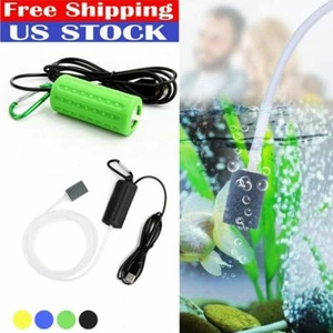 NEW USB Mini Air Pump Water Pump Oxygen Aerator Aquarium Fish Tank Portable Home - Picture 1 of 15