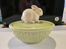 Hallmark Easter Bunny Covered Woven Candy Dish
