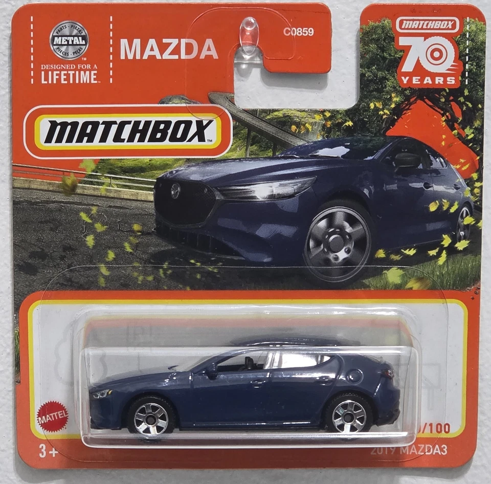 MATCHBOX 70 YEARS 50/100 '2019 MAZDA 3' BLUE FREE BOXED SHIPPING  - Image 1 of 1