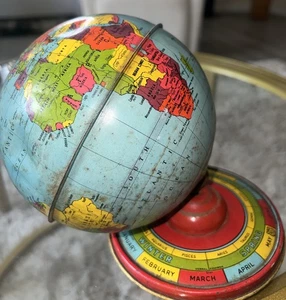 Globo terráqueo vintage Tin World - Imagen 1 de 6