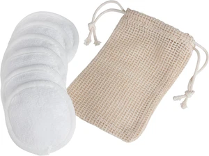 TWEEZERMAN Make up Pads Riutilizzabili, 6 Pezzi, Sacchetto Lavabile per Tutti I - Foto 1 di 12