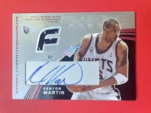 2002 Kenyon Martin RC Rookie Auto Signed Upper Deck SP Flashback Fabrics Relic - Picture 1 of 2