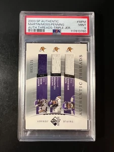 2003 SP Authentic Threads Triples #MCB Randy Moss Culpepper Burleson PSA 9 - Picture 1 of 2