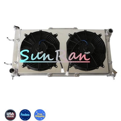 Radiador de Alum+Cubierta+Ventilador de 12" 3Row Para Subaru Legacy 2.2L 2.5L H4 1995-1999 #1839 Foto 1 de 4