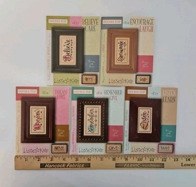 LOT OF 5 Lizzie Kate Double Flip Counted Cross Stitch Patterns & Charms #F70-F74 - Image 1 of 4
