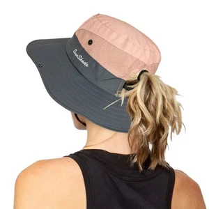 Women's Outdoor UV-Protection-Foldable Sun-Hats Mesh Wide-Brim Beach Fishing ... - Picture 1 of 6