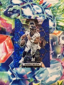 2023 RUSSELL WILSON BLUE SPARKLE MOSAIC /96 - Picture 1 of 3
