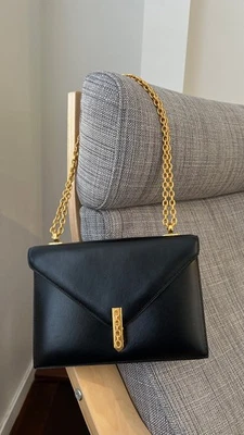 Bolso de Hombro HERMES Cadena Alcázar - Caja Negra Becerro con GHW Foto 1 de 4