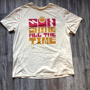 Goodfellow & Co Sunshine All The Time Graphic T-Shirt XL Beige Retro Sun Tee - Picture 1 of 6
