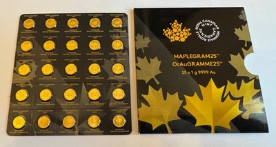 2015 Canada 25x 1 Gram Gold Maple Leafs - Maplegram25 - Image 1 of 4