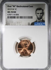2019-W Lincoln Cent NGC MS70RD Perfect Grade Scarce Coin - Picture 1 of 2