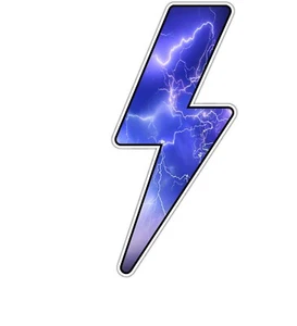 Lightning Bolt Flash Night Sky Vinyl Sticker Decal Car Truck Laptop Window Wall - Picture 1 of 1