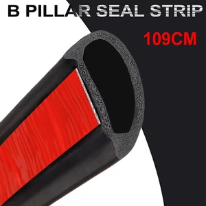 Universal D-Shape Rubber Weather Seal Strip Hollow Car Door B Pillar Strip USA☺ - Picture 1 of 8