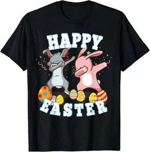 Happy Easter Dabbing Rabbit Easter Bunny Boys Toddler Kids T-Shirt Hoodie - Picture 1 of 14