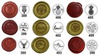 Wax stamp sealing design coins. These WILL ONLY FIT OUR OWN HANDLES. No wax Incl
