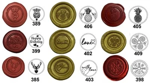 Wax stamp sealing design coins. These WILL ONLY FIT OUR OWN HANDLES. No wax Incl - Picture 1 of 304