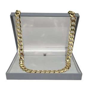 Mens 9ct Gold XP 12mm Curb Chain 24inch Length, Huge Chunky Chain - Picture 1 of 4