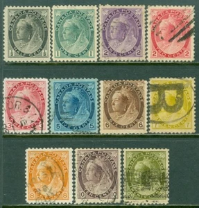 EDW1949SELL : CANADA 1898-1902 Scott #74-84 VF-XF, Used. Clean. Catalog $256.00 - Picture 1 of 2