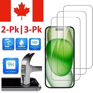 Tempered Glass Screen Protector for iPhone 15 / 15 Pro / 15 Plus / 15 Pro Max - Picture 1 of 5