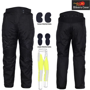 Motorcycle Motorbike Race Trouser Waterproof Cordura Pants Biker Armour Safety - Picture 1 of 6