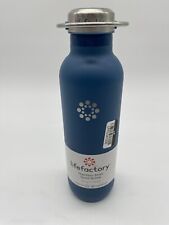 Lifefactory 24oz Stainless Steel Sport Water Bottle with Screw Cap Blue NEW